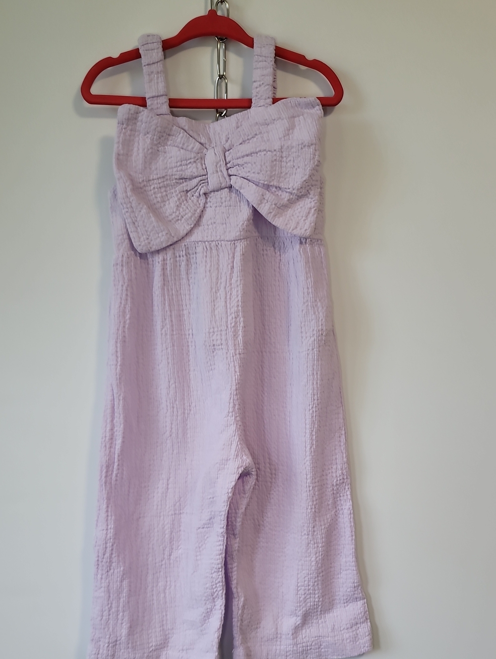 Zara Lilac Bow-Front Jumpsuit for Girls